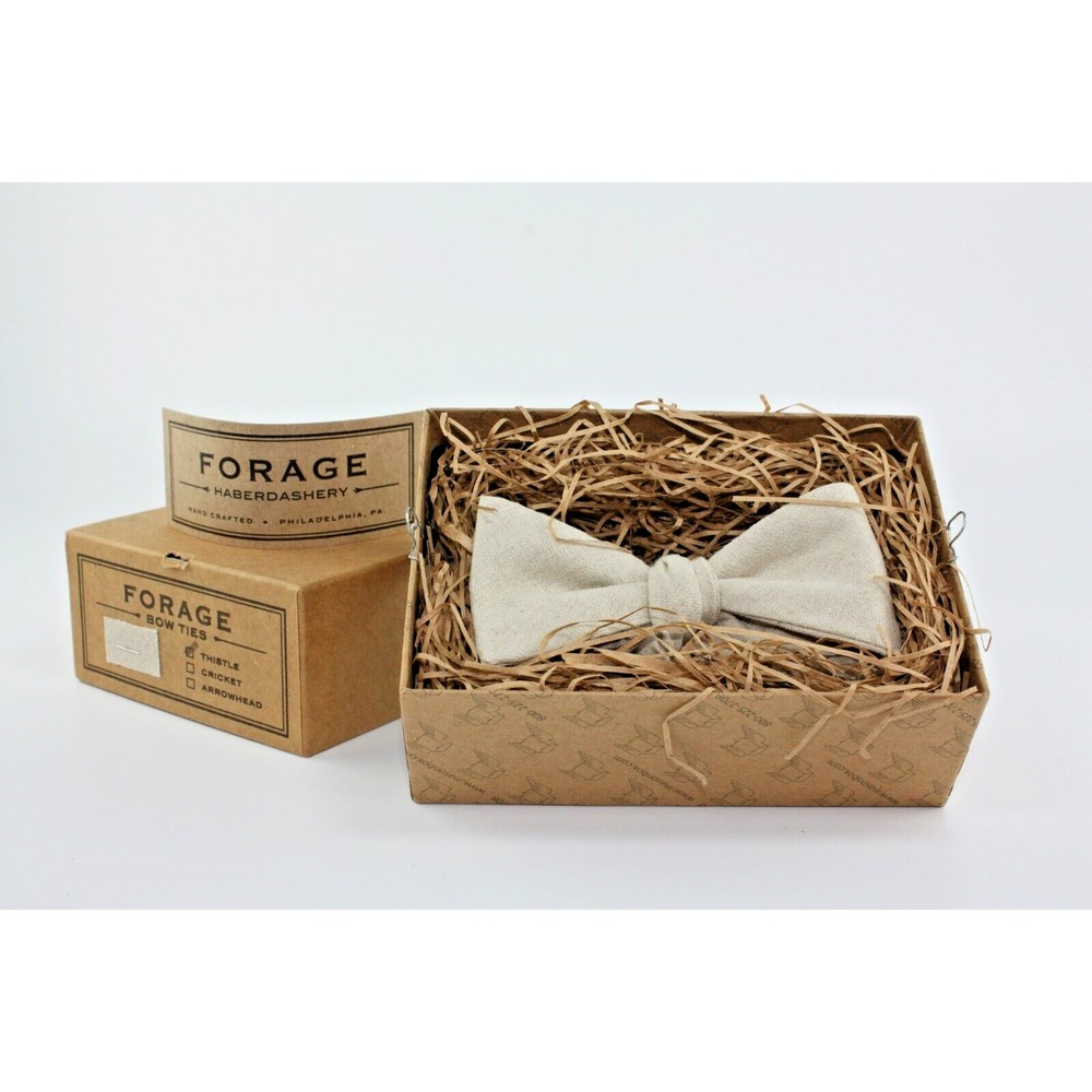 Forage Haberdashery Bow Tie - Beige/Sand color - fits neck‎ sizes 14-18